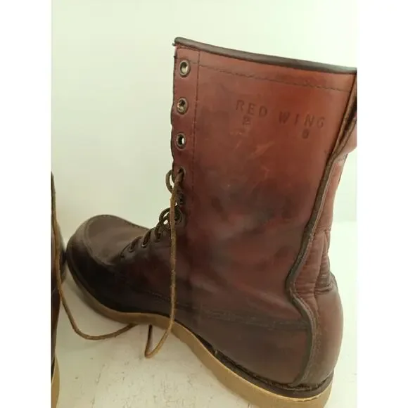 Vintage Red Wing Irish Setter Sport Boot USA Men's Moc Toe Work Boots See Desc